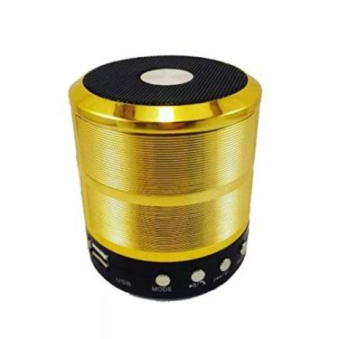 Imagem de Mini Caixa Caixinha Som Portátil Bluetooth Mp3 Fm Sd Usb Hi Amarela