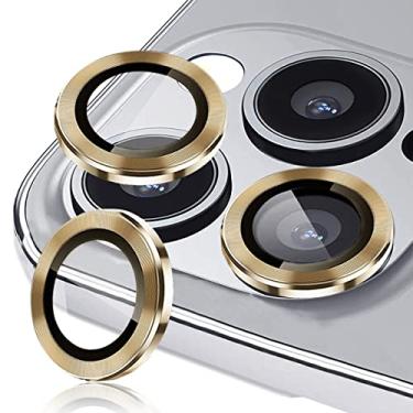 Imagem de TIUYAO Protetor de lente de câmera para iPhone 14 Pro de 6,1 polegadas e iPhone 14 Pro Max 6,7 polegadas, protetor de lente de câmera de vidro temperado capa de anel de liga de alumínio adequada para