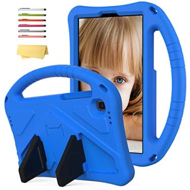 Imagem de UUcovers Capa infantil para Samsung Galaxy Tab A7 Lite 8,7 polegadas modelo 2021 (SM-T220/T225/T227) com alça de suporte, leve, espuma vinílica acetinada, à prova de choque, capa protetora resistente