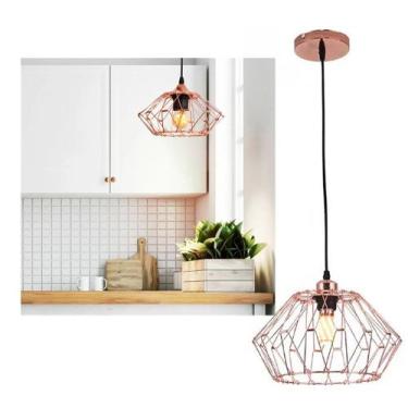 Imagem de Lustre Pendente Luminaria Flexivel Ajustavel Design Moderno Metal Aram