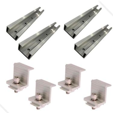 Imagem de Kit Mini trilho 260mm para 01 placa com conectores finais - GB ELETRIC