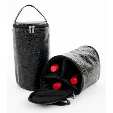 Imagem de Bolsa Para 3 Garrafas Porta Vinho Wine Bag Cooler Cerveja Gin Champanh