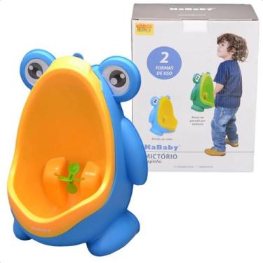 Imagem de Mictório Infantil Sapinho Pinico Troninho Bebê Menino Stand Up Azul Co