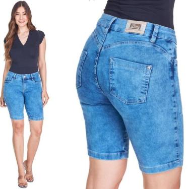 Imagem de Bermuda Jeans HNO Ciclista Elastano Azul Claro - HNO Jeans, 44