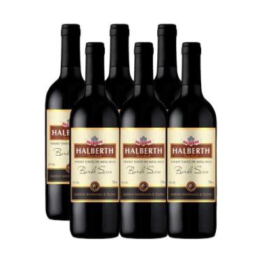 Imagem de Vinho Bordo Halberth Tinto Seco 750ml Kit 6 Unidades