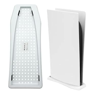 Imagem de CKXIN Vertical Stand for PS5 Console - Digital Edition - Playstation 5 Holder Stand Bracket Mount Base with Built-in Cooling Vents and Non-Slip Feet (White)
