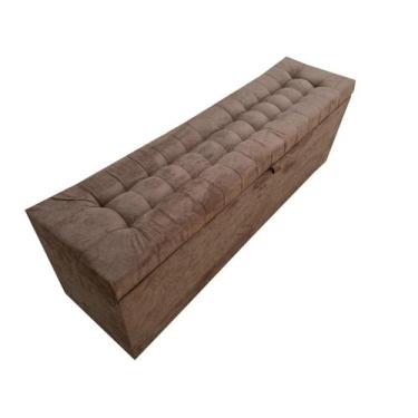 Imagem de Calçadeira Baú Laís 160 Para Cama de Casal Queen  - Negromonte Store, 