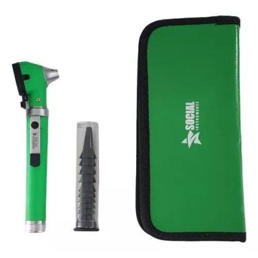 Imagem de Otoscópio Profissional Led Fibra Óptica Varias Cores - Social Instrume