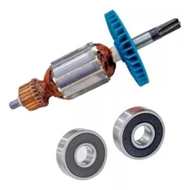 Imagem de Induzido + Rolamentos Compatível Martelo Makita Hm0870 220v - Bolte
