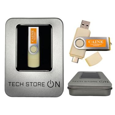 Imagem de Computador IT Digital Forensics Investigative Environment Linux inicializável USB Flash Drive Utilitário para PCs – Kit de ferramentas profissionais para hackers Caine + caixa de embalagem de presente