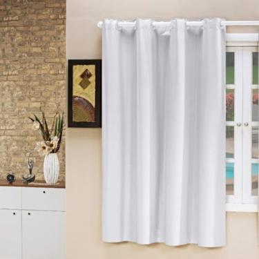 Imagem de Cortina Blecaute PVC Folha Única 1,00M x 90CM para Parede Janela Banheiro Sala Cozinha (BRANCO)
