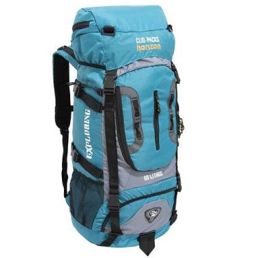 Imagem de Mochila De Camping 75 Litros Viagem Longa Duração MC3327 - ello, Azul