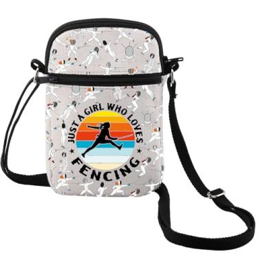 Imagem de MEIKIUP Bolsa tiracolo de esgrima Esgrima Esgrima Presente Amante Esgrima Coach Bolsa de Ombro Feminina Equipe Esgrima Presente Mãe, Esgrima Cb