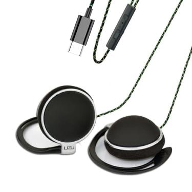 Imagem de Fones de ouvido USB-C de encaixe com microfone e controle, fones de ouvido tipo C com subwoofer estéreo, compatíveis com iPad e smartphones Android