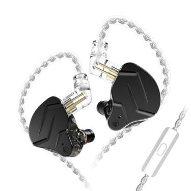 Imagem de FEDAI KZ ZSN PRO X IEM in Ear Monitors Fones de ouvido, fones de ouvido de metal híbrido 1BA+1DD HiFi com fio com cabo removível de 2 pinos, fones de ouvido intra-auriculares com painel de liga de