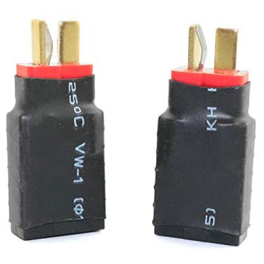 Imagem de DGZZI 2 peças macho Deans T Plug para conector fêmea adaptador sem fio RC Charger Slash E Revo