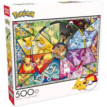Imagem de Buffalo Games - Pokémon - Eevee's Stained Glass - 500 Piece Jigsaw Puzzle