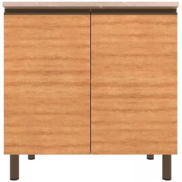 Imagem de Balcão Bartira Cristal Mdp 15mm Com 2 Portas E 1 Prateleira Lâmina Mel