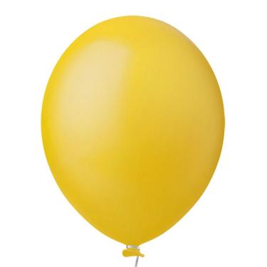 Imagem de Balão Látex Amarelo - 9 Polegadas - 50 Unidades