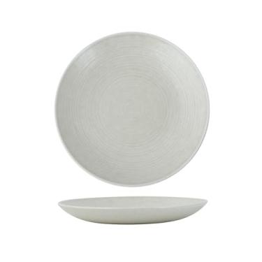 Imagem de Prato de arroz de cerâmica simples estilo japonês retrô requintado resistente a altas temperaturas - tigela rasa de 20 cm