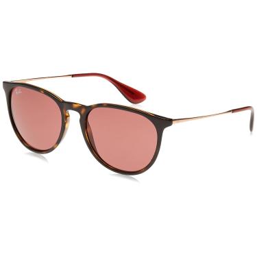 Imagem de Óculos de Sol Ray-Ban Erika 0RB4171 639175 Tam 54 / Havana Marrom - Lentes Roxo Escuro