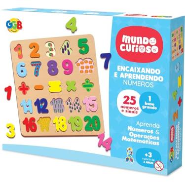 Imagem de Encaixando e Aprendendo Números GGB Plast Brinquedo Educativo
