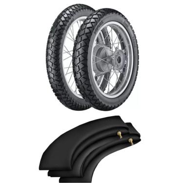 Imagem de Kit Pneu Xr250 Tornado 130/80-18 + 90/90-21 Tr300 Vipal