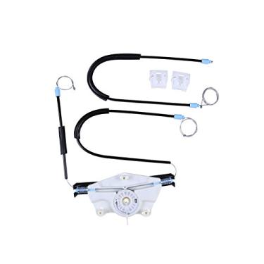 Imagem de Bross Auto Parts Kit de reparo de regulador de janela BWR534FBA para porta dianteira esquerda compatível com VW Golf MK4 Coupe 1997-2006 com casa de roda