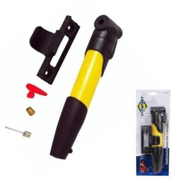 Imagem de Bomba Ar Manual Mini Para Encher Pneu Bike Bola Com 3 Bicos