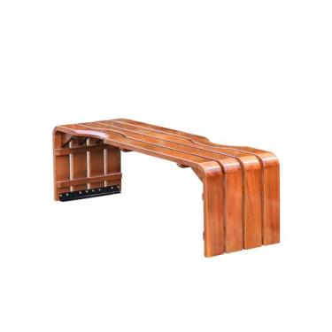 Imagem de URGDWEKJY Entryway Furniture Park Chair Outdoor Bench Courtyard openen-air Pineapple Lattice Solid Wood Leisure Chair Shopping Center Community Scenic Spot Bench Outdoor (120 cm)