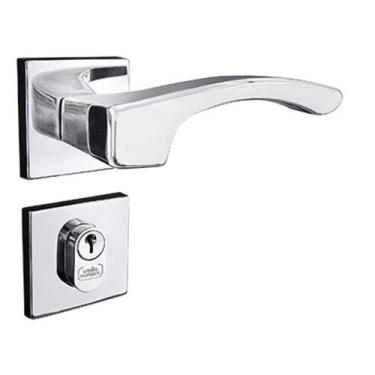 Imagem de Fechadura Onix Externa Roseta Cromada 55mm União Mundial - Unio Mundia