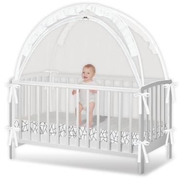 Imagem de Barraca de berço Zkaitoy Large Black Line, rede respirável 360