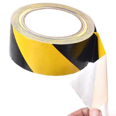 Imagem de Fita Adesiva 10 Metros Sinalizaçao Demarcaçao Atençao Cuidado Orientaçao Segurança Multiuso