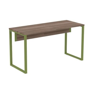 Imagem de Mesa Escritório P25 Tub Pandin 170 Cm (larg) X 70 Cm (prof) Tampo Mdp Walnut Pé Aço Tubular Verde