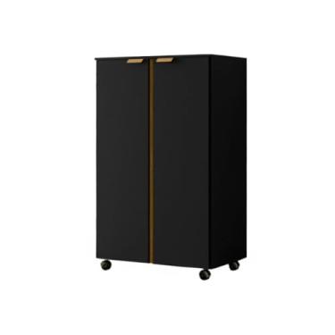 Imagem de Armario Organizador Multiuso 2 Portas 3 Prateleiras - Sapateira Para Tenis/Sapatos(Preto)