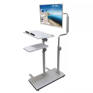 Imagem de Mesa de computador multifuncional, mesa móvel sobre a cama, monitor de mesa de elevação de 110 a 140 cm, altura de elevação de 62 a 94 cm, 6 kg, monitor B
