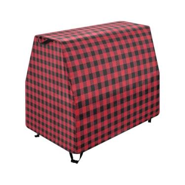 Imagem de Qilmy Red Black Buffalo Plaid Kids Water Table Cover, Duty Waterproof Patio Table Covers for Outdoor Toddler Splash Tables, UV Resistant & Dustproof Play Table Protector, Cover Only