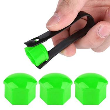 Imagem de Cryfokt Conjunto de Tampa de Porca de Roda de Carro Antirroubo de 17 Mm Tampas de Proteção à Prova de Poeira para Parafuso de Cubo de Roda para Todos Os Carros Nylon PA66 Preto Cinza Vermelho (Verde)