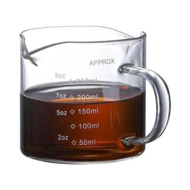 Imagem de Copo Medidor De Vidro Com Alça 75/150/250ml, Caneca Para Espresso E Le