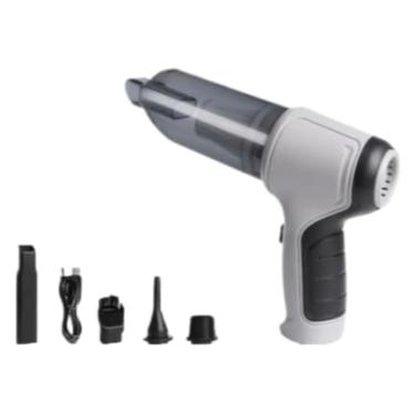 Imagem de Mini Aspirador Soprador faz Vácuo 5 Em 1 Ar Portátil Usb(Cinza)