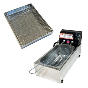 Imagem de Fritadeira Elétrica Industrial Cuba Antichamas 3L 220V Com Escorredor M
