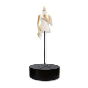 Imagem de Pedestal de exibição, suportes de rodízio de exibição redondos de decoração de eventos, base de plataforma para loja de roupas/loja de noivas para manequim/sapato/bolsas (Cor: Preto, Tamanho: 59,9 x