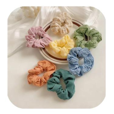 Imagem de 7 elásticos de cabelo, elásticos macios, acessórios de cabelo para mulheres para uso diário/festa