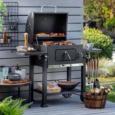 Imagem de Churrasqueira Carvao 2 Em 1 Com Defumador Mr Beef 98x69x44cm