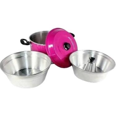 Imagem de Conjunto 6X1 Cozimento A Vapor Continental Rosa (3Pçs)