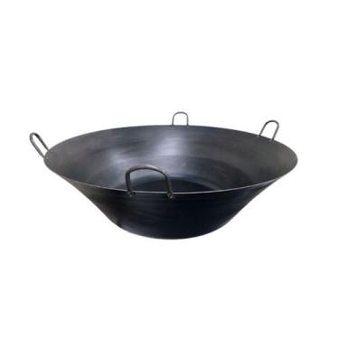 Imagem de Tacho Beira Alta Preto Aço Carbono 80 Litros 91,5cm Diâmetro - Jamar