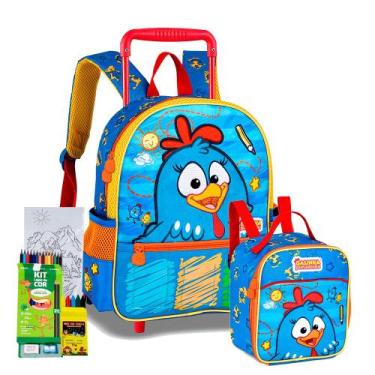 Imagem de Kit Mochila de Carrinho Infantil com Lancheira Clio Meninas, Gp24627l,