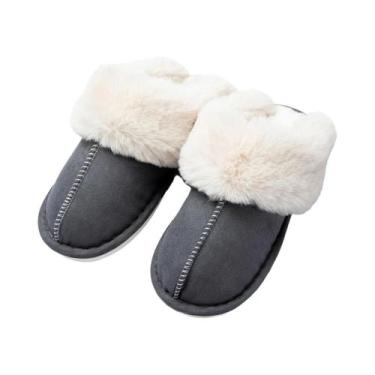 Imagem de Pantufas Femininas De Algodão Peludas E Quentes, Confortáveis Para O O