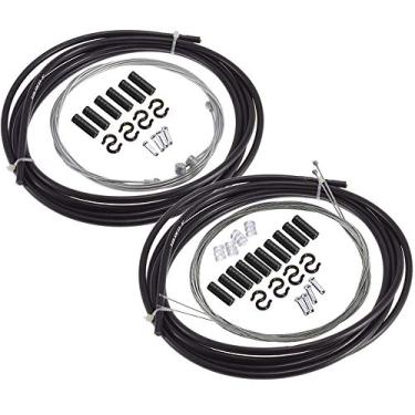 Imagem de YAKAMOZ Kit de substituição de cabo de câmbio de bicicleta universal 2 em 1 para reparo de ciclismo Moutain Road Bike