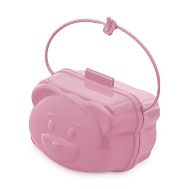 Imagem de Adoleta Bebê Porta Chupeta Infantil Urso Rosa